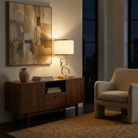 Lampe de Chevet Dorée à Intensité Variable Style Moderne – Éthéris