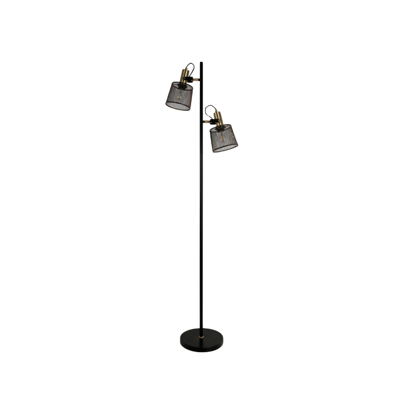 Lampadaire Noir Aluminium LED Double Tête – Tavela