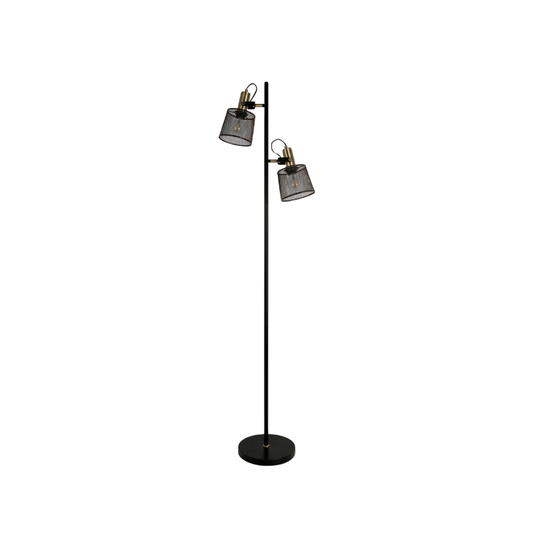 Lampadaire Noir Aluminium LED Double Tête – Tavela