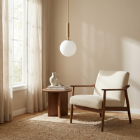 Suspension moderne en métal et verre opale – Zéphyria