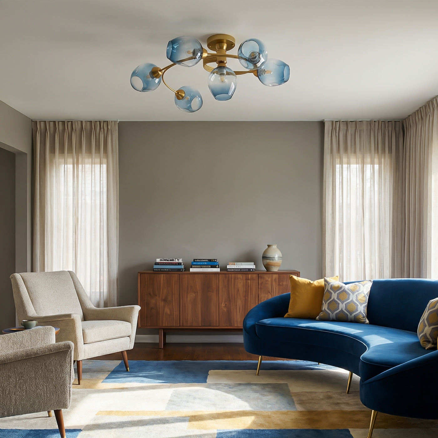 Plafonnier Moderne avec Anneaux Pivotants et LED Intégrées – Irisso