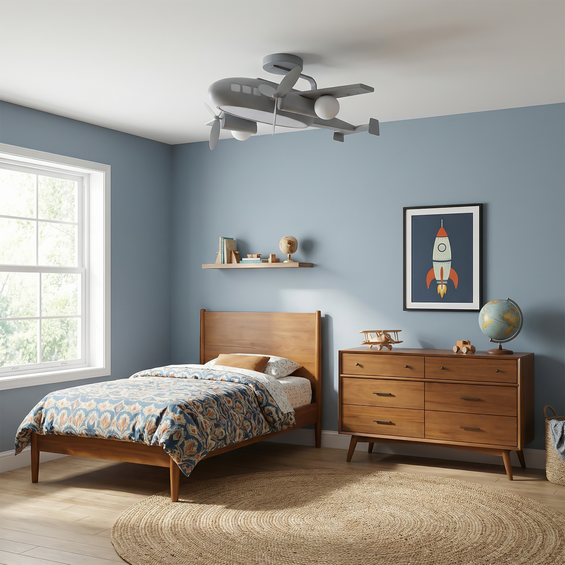 Plafonnier en bambou pour chambre d'enfant – Aerolys