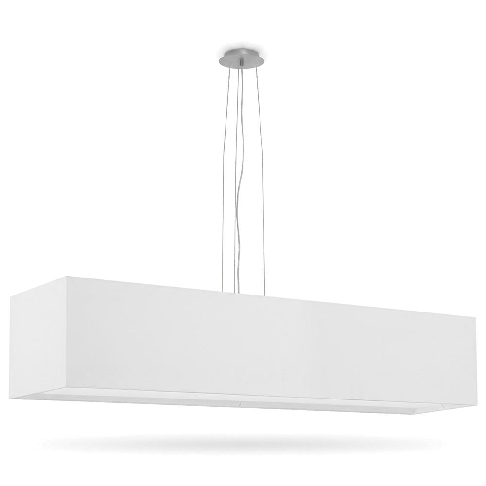 Lustre minimaliste blanc rectangulaire salon – Orvella