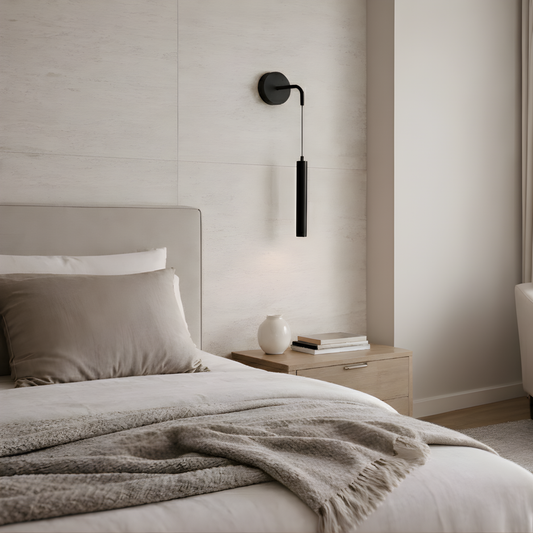 Applique murale moderne en métal noir pour chambre – Novalum