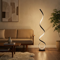 Lampadaire Contemporain Silhouette Spirale Élégante – Twysta
