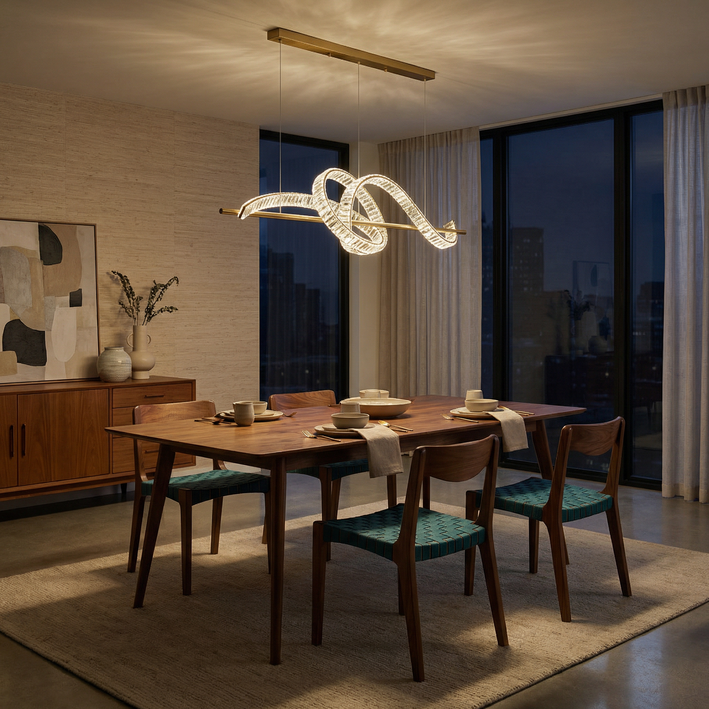 Lustre en Cristal Moderne pour Salon – Cristarione