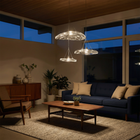 Suspension Intérieure Haute Gamme en Pierre de Verre Brillante – Aurora