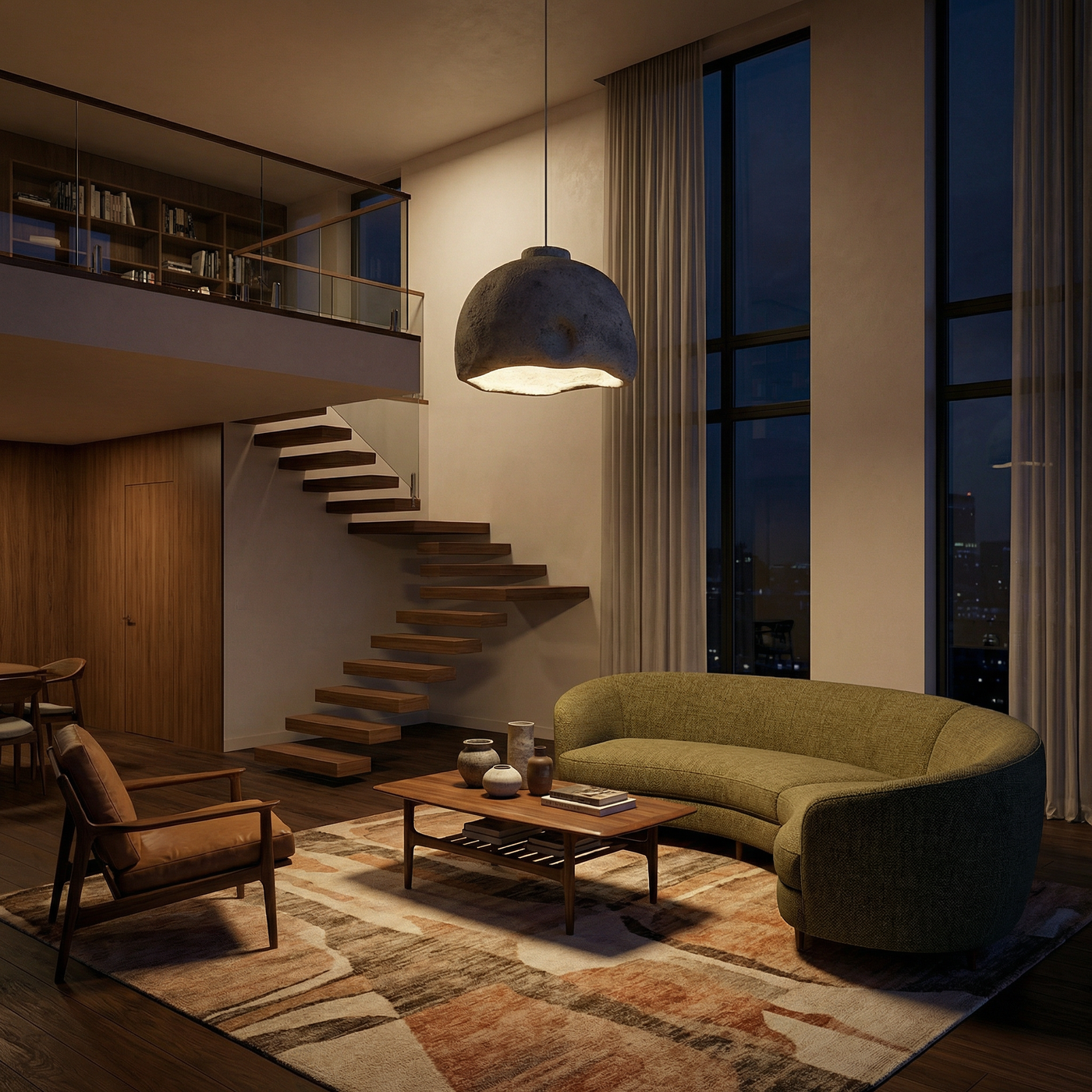 Lustre Haut Polymère LED Design Épuré – Phirasa