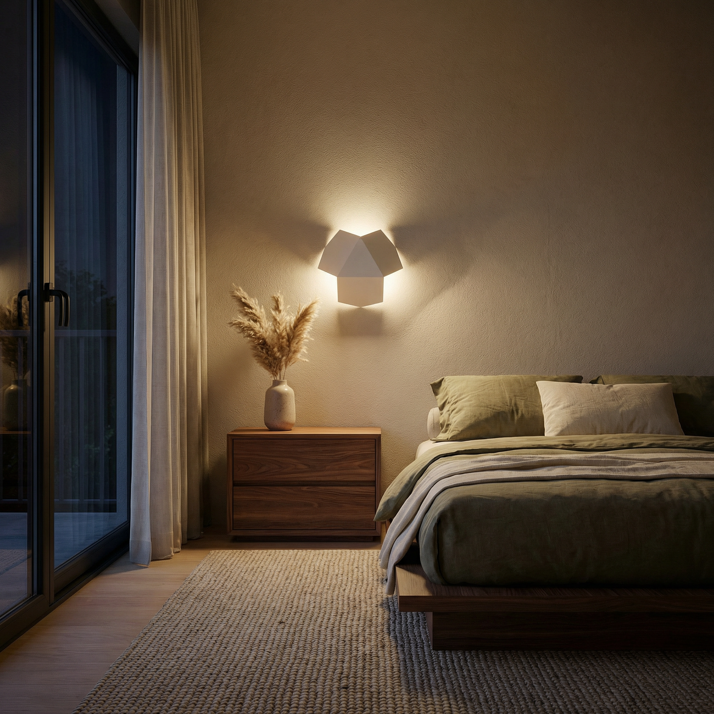 Applique murale design acier blanc – Modèle Erythrae