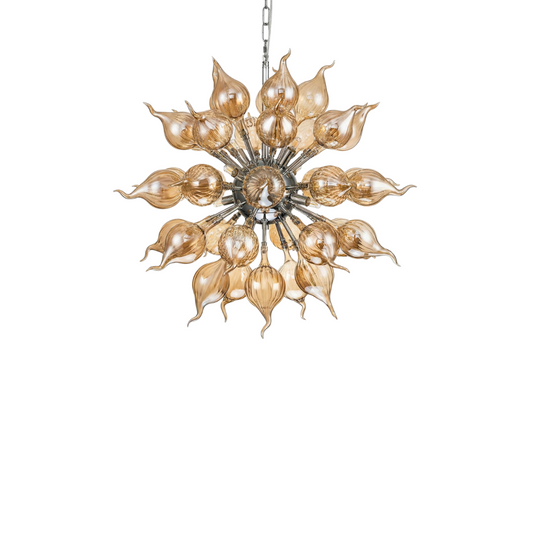 Lustre en verre soufflé marron style Sputnik – Orbistar