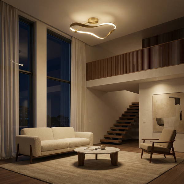 Lustre LED doré pour salons et chambres – Test