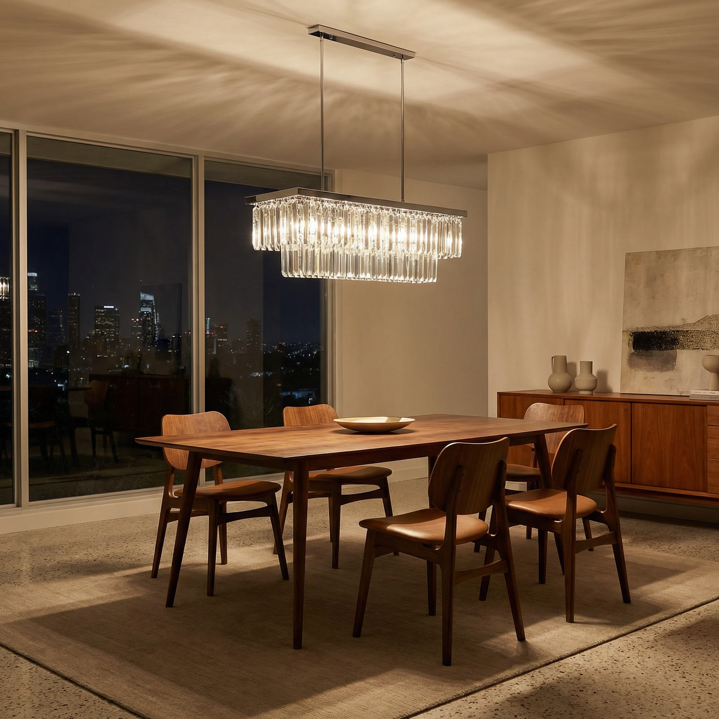 Lustre Plafonnier Cristal Argenté Contemporain – Lixor