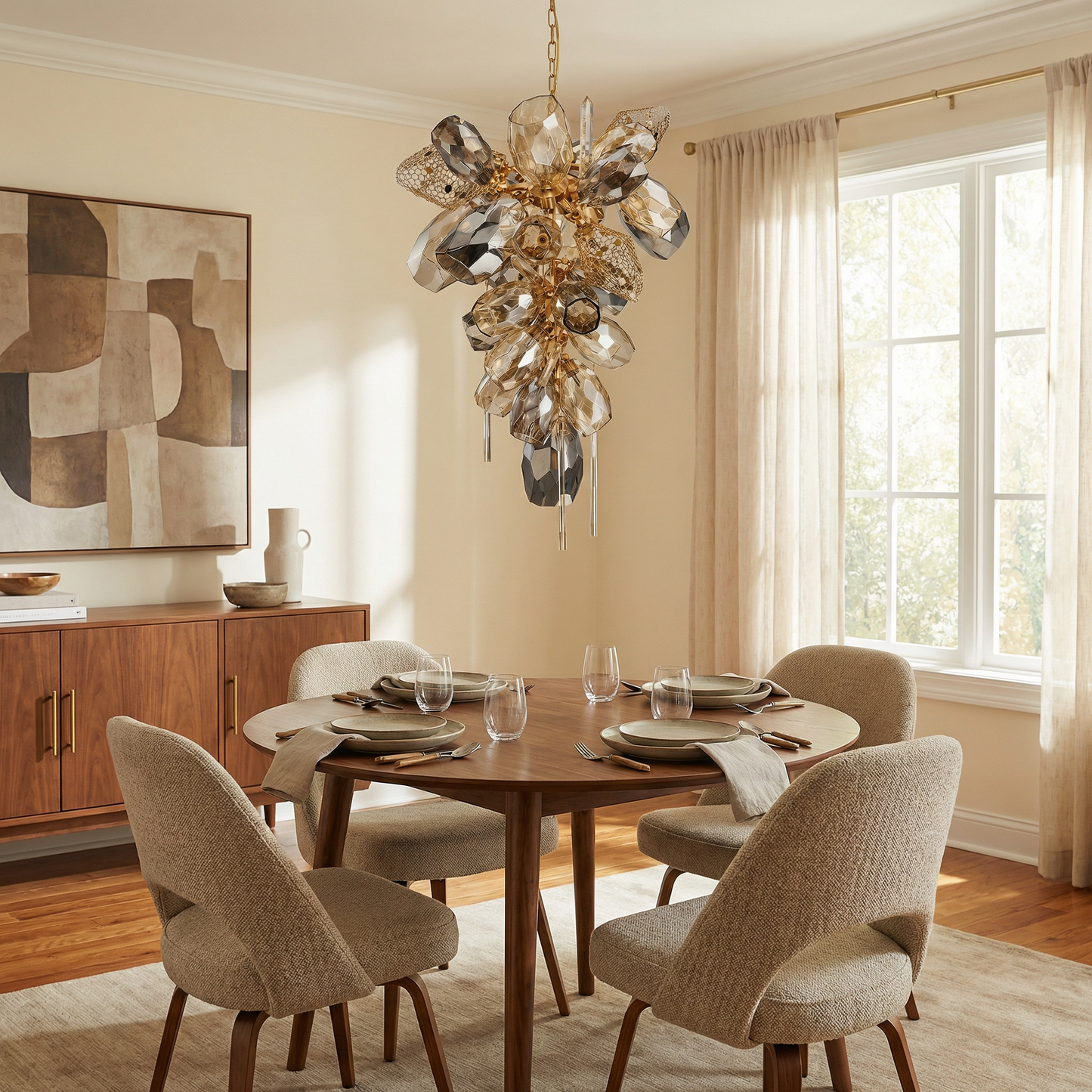 Suspension moderne en verre pour salon – Celestine