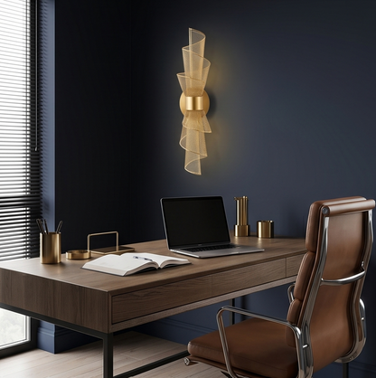 Gold Metal LED Wall Light – Diceptia