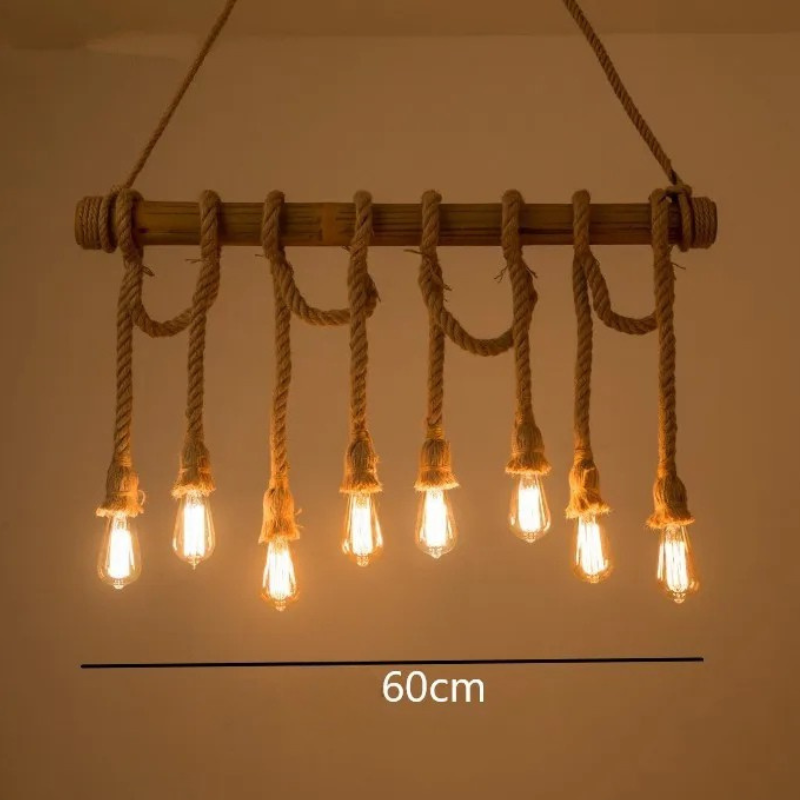 내추럴 & 인더스트리얼 스타일, 대나무·로프 정품 펜던트 조명 – Volya