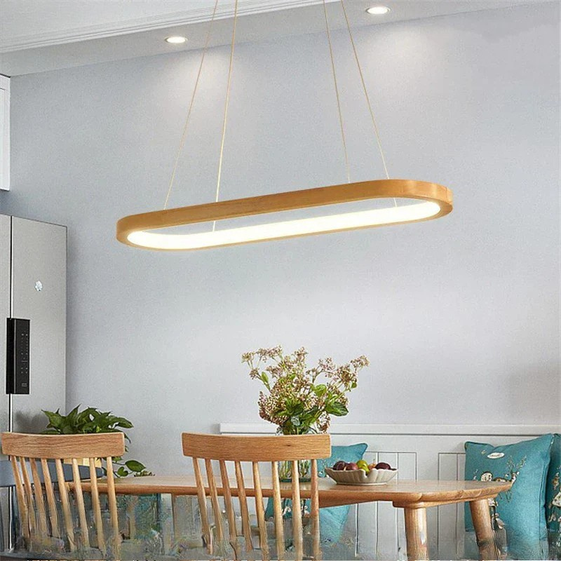 Suspension Bois Naturel LED Ambiance Chaleureuse – Obscalis