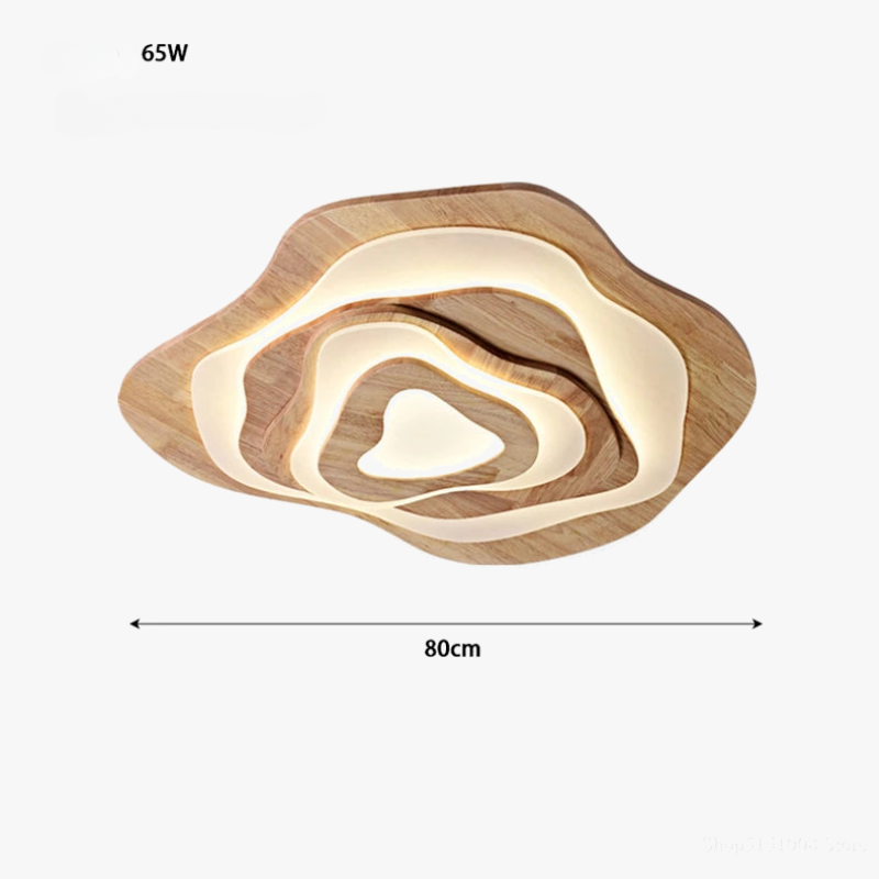 내추럴 우드 & 아크릴 LED 천장등 – Miraë