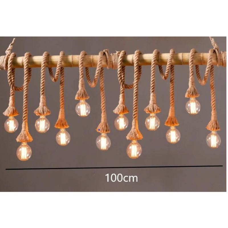 내추럴 & 인더스트리얼 스타일, 대나무·로프 정품 펜던트 조명 – Volya