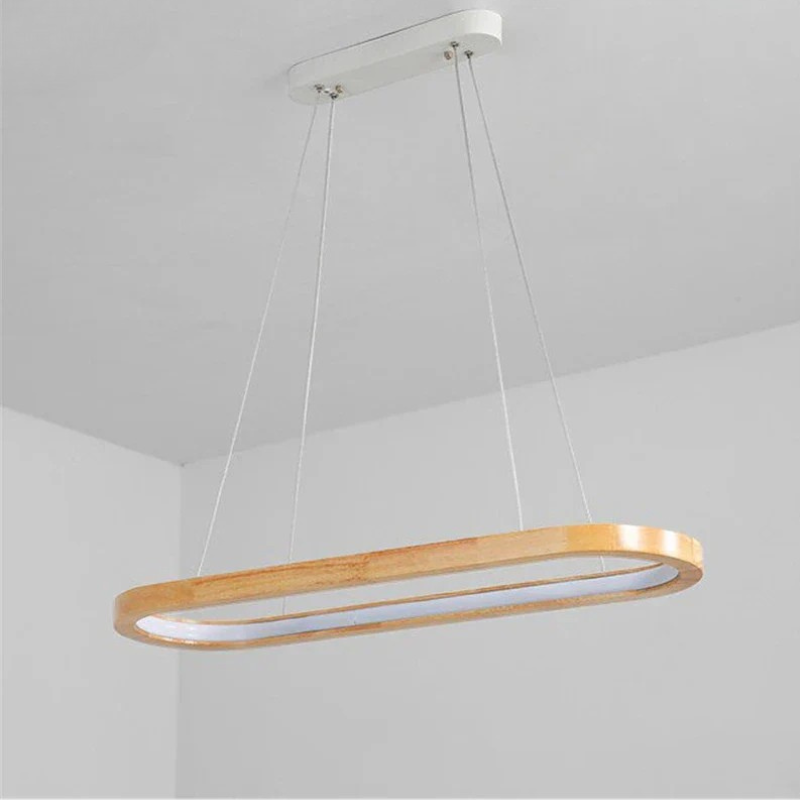 Suspension Bois Naturel LED Ambiance Chaleureuse – Obscalis