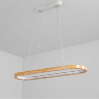 Suspension Bois Naturel LED Ambiance Chaleureuse – Obscalis