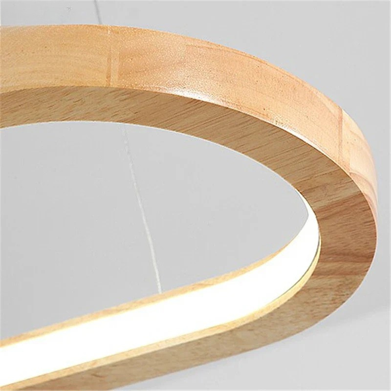 Suspension Bois Naturel LED Ambiance Chaleureuse – Obscalis