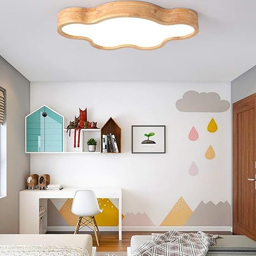 Plafonnier LED Style Scandinave avec Structure Bois – Soluna