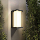 Outdoor wall light in black metal and white glass – Novalise