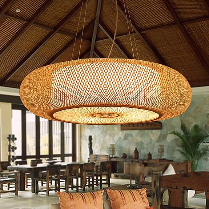 تصميم مصباح معلق من الخيزران للداخلية – Bohalys