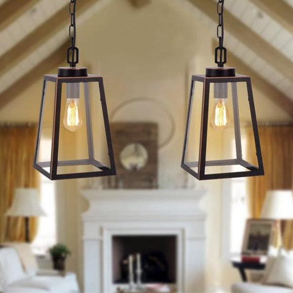 Suspension en fer forgé et verre noir pour salle à manger – Noircelest