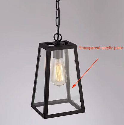Suspension en fer forgé et verre noir pour salle à manger – Noircelest