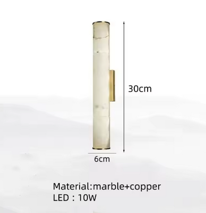 Wandleuchte aus Marmor und Kupfer – Marmoriaz