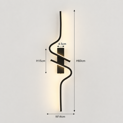 Black Aluminum Spiral Wall Sconce – Sinuo