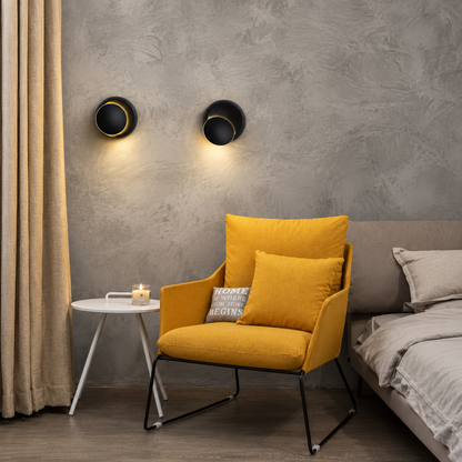 Lampe Murale Contemporaine Corps Métallique Orientable à 350° – Eclipse