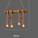 Natur & Industrielle Hängelampe Bambus Seil Authentisch – Volya