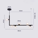 모던 멀티 글로브 펜던트 조명, 우아한 마감 – Crisma