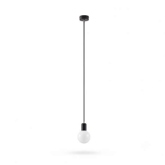Minimalistische schwarze Pendelleuchte für das Wohnzimmer – Modell Edréon