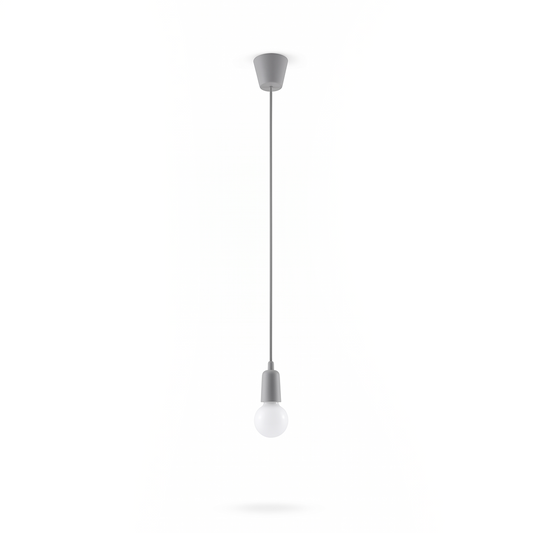 Minimalist grey pendant light for living room – Eryndra