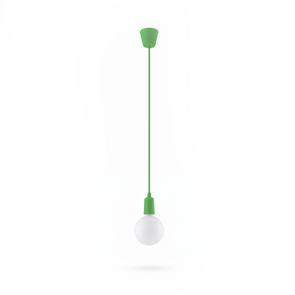 Minimalistické zelené závěsné svítidlo z PVC – Ardelio