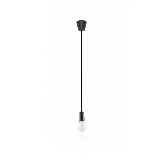 Suspension minimaliste noire pour salon – Modèle Nerava