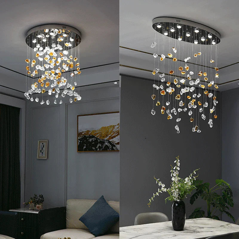 Lustre Cristal Moderne pour Salon – Cristallisea
