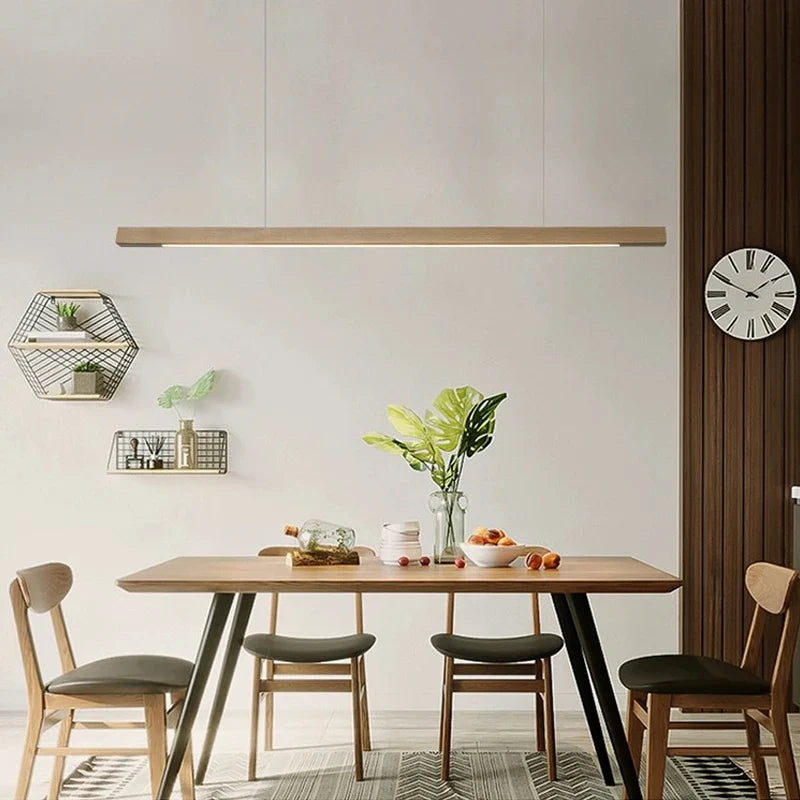 Suspensie LED Stil Nordic Lemn și Metal Elegant – Novae