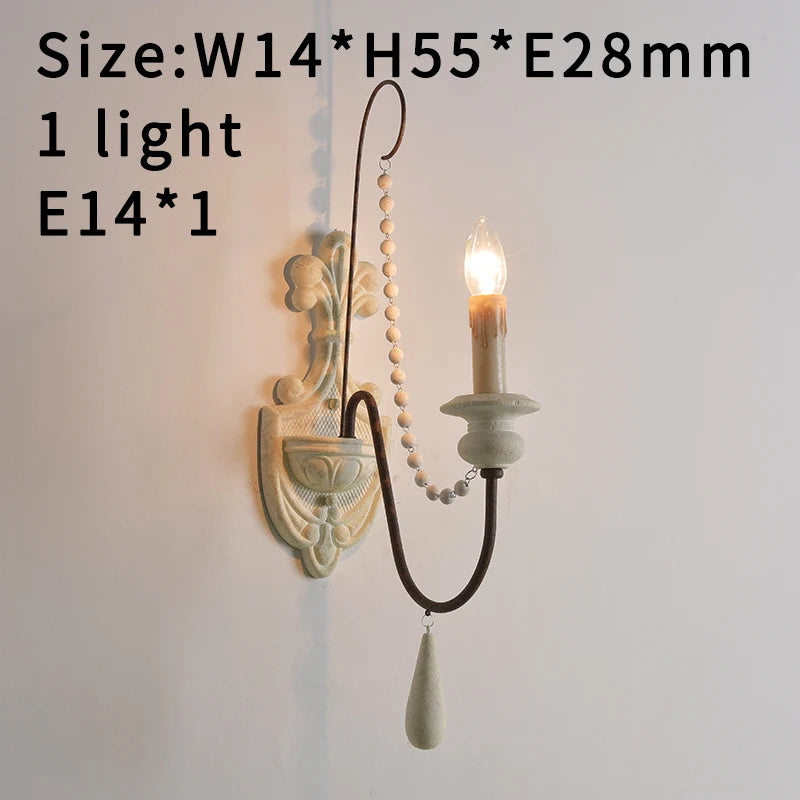 Lustre en bois blanc vintage pour salon – Elarisia