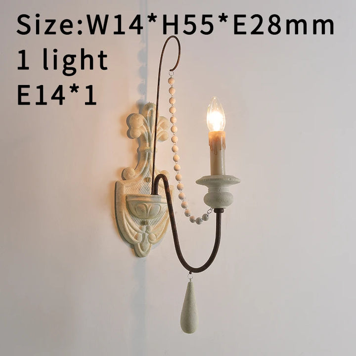 Lustre en bois blanc vintage pour salon – Elarisia