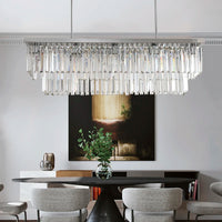 Lustre Plafonnier Cristal Argenté Contemporain – Lixor