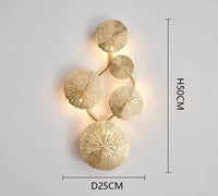 Applique Murale Raffiné Forme Feuilles Dorées – Mirage