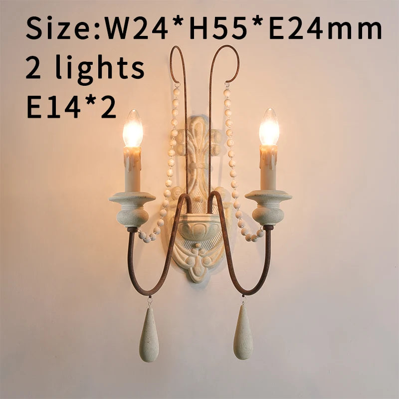 Lustre en bois blanc vintage pour salon – Elarisia
