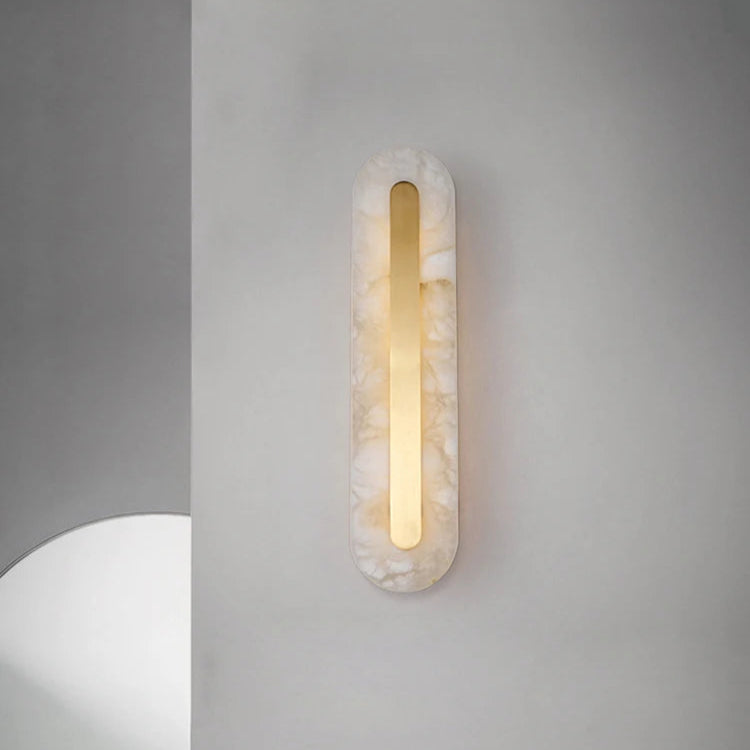 Applique murale en cuivre et marbre pour chambre – Marmoréa
