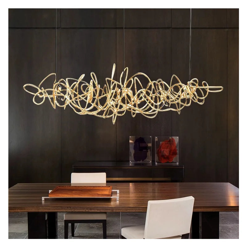 Suspension LED Style Épuré et Aérien pour Intérieur Contemporain – Sora