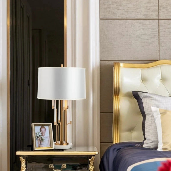 Lampe de Table Style Brut et Moderne pour Intérieur Tendance Blanc– Obsidia