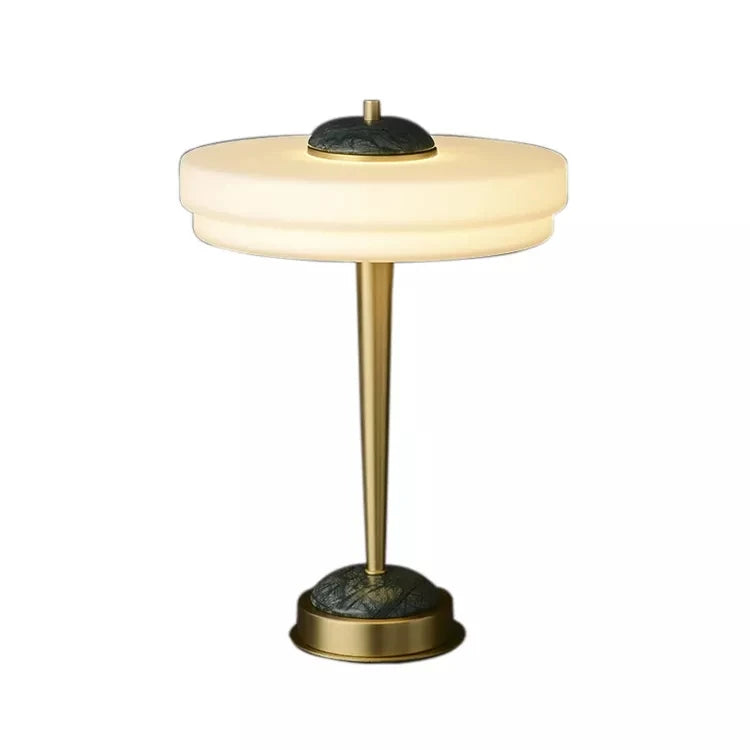 Lampe de Chevet Tactile Blanc & Or Élégance Postmoderne – Zénith